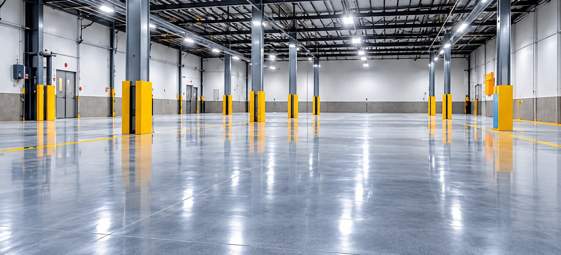 Warehouse epoxy flooring applied by Seek Property Services Pty Ltd Perth