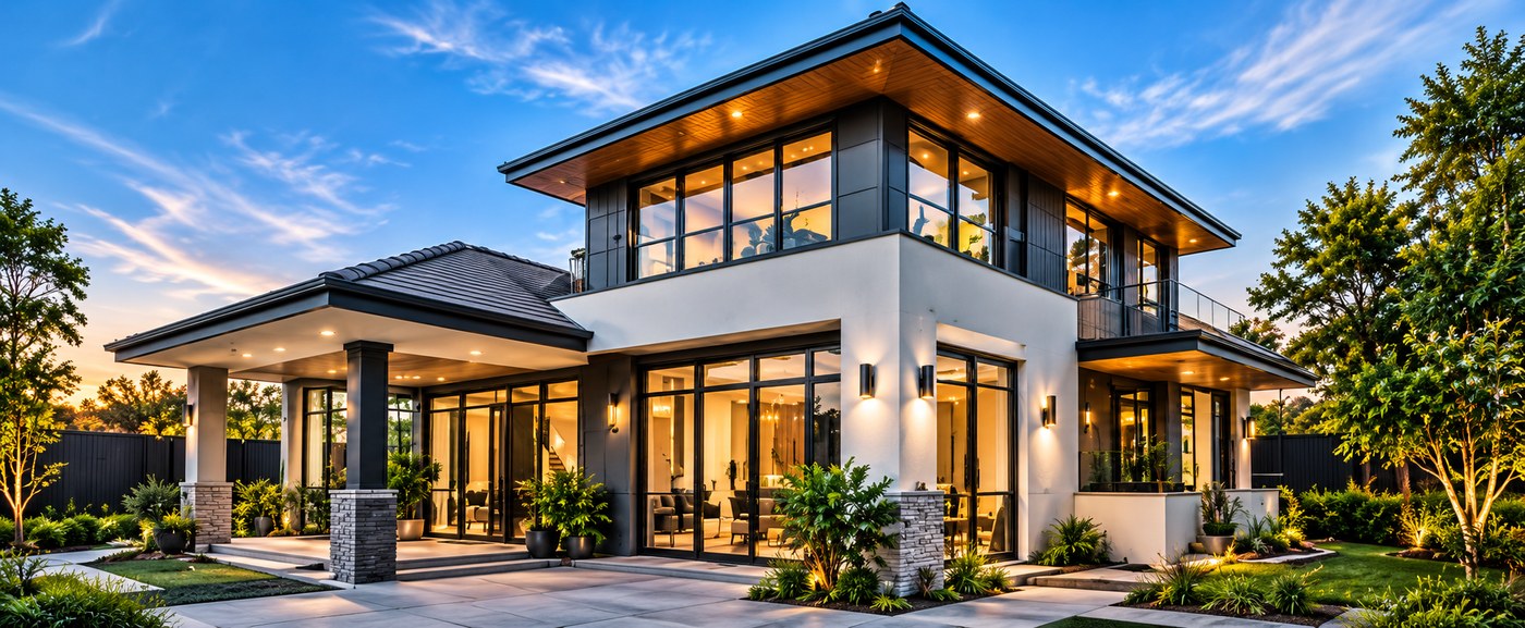 Exterior painting on a two-storey house in Perth