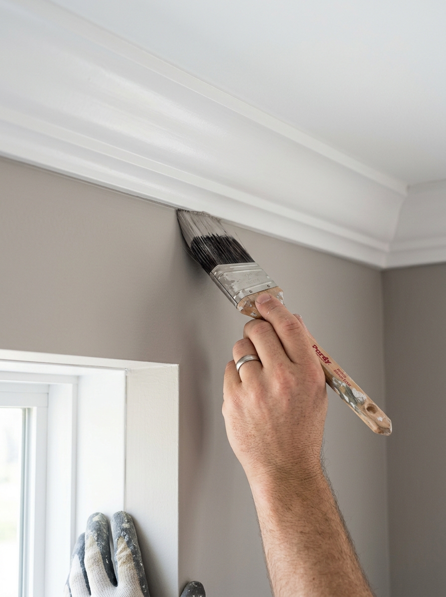 Sharp cut-ins and smooth architectural finishes detail